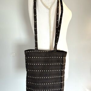 MARUCA Crossbody Bag PURSE Black / White Dots Made In Boulder Co USA